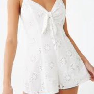 Forever 21 white eyelet romper